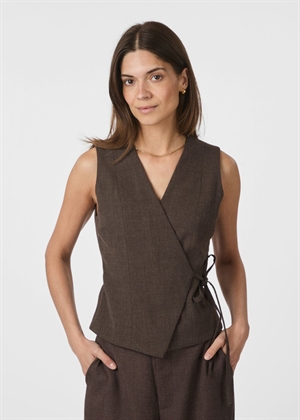 Samara melange waistcoat Brown Melange Neo Noir 